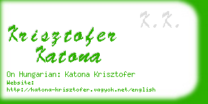 krisztofer katona business card